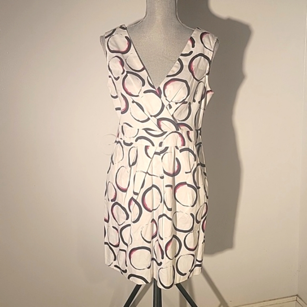 Alyn Paige White Cotton Eyelet Mini Sundress, Polka Dot, Size 13/14